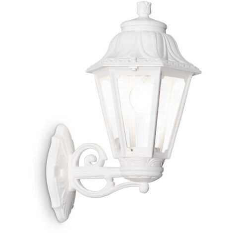Ideal Lux Anna - Lanterne murale extérieure à 1 lumière, blanc IP44, E27