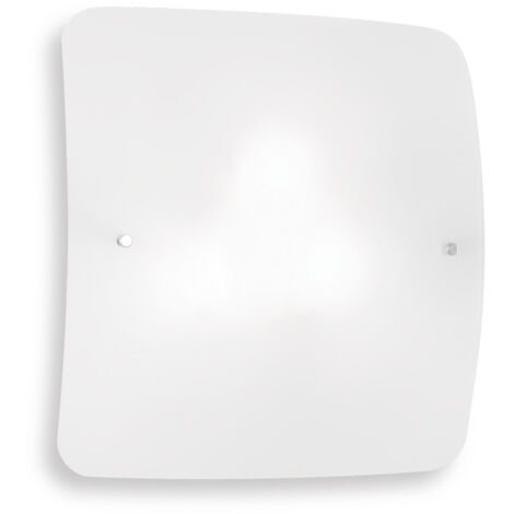 Ideal lux applique celine pl3 colore bianco 60w attacco e27 in vetro 44286