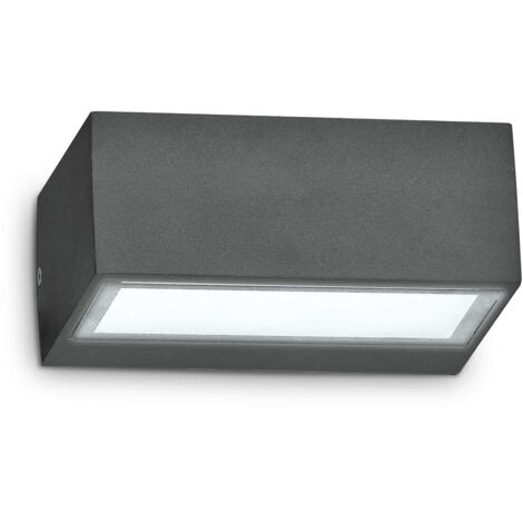 Ideal Lux - Applique murale extérieure à 1 ampoule Twin Up Down Anthracite IP44, G9