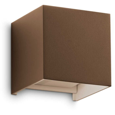 Ideal Lux ATOM Applique murale extérieure LED intégrée à 2 lumières café 1050Lm 3000K IP54