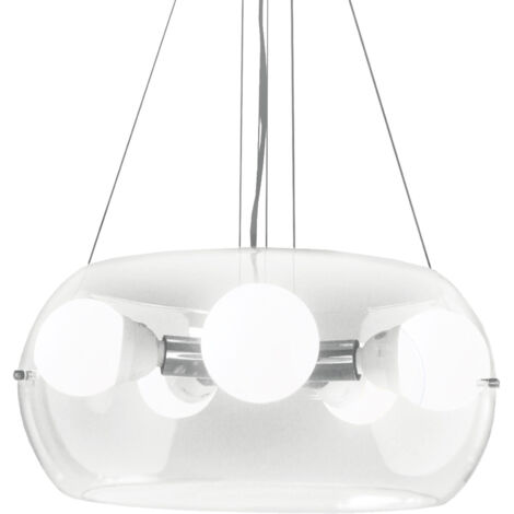 Ideal Lux Audi-10 - Luminaire suspendu à 5 ampoules transparent, E27