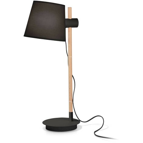 Ideal Lux AXEL Lampe de table avec abat-jour conique rond noir