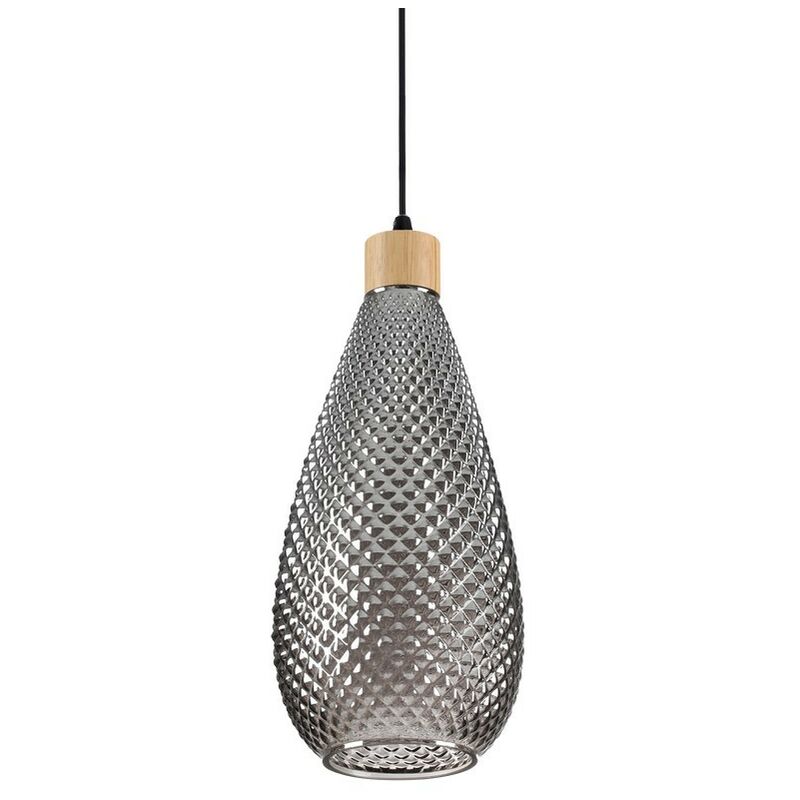 Ideal Lux Lighting - Ideal Lux BERGEN-2 - Indoor Dome Ceiling Pendant Lamp 1 Light Grey, E27