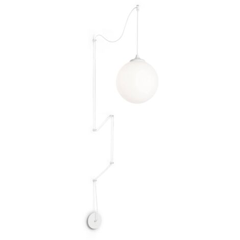 Ideal Lux Boa - Suspension à 1 ampoule Globe Blanc, E27