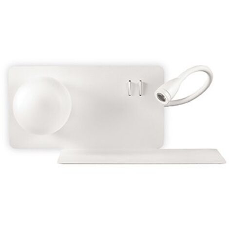 Ideal Lux Book - Applique murale à 2 ampoules LED Blanc, G9