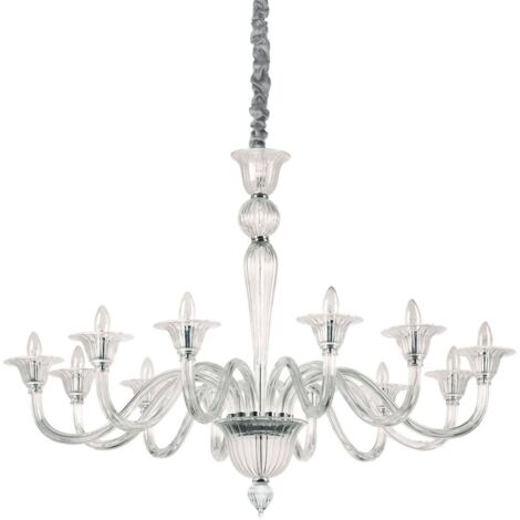 Ideal Lux Brigitta - 12 Licht Pendelleuchte Trasparent, E14
