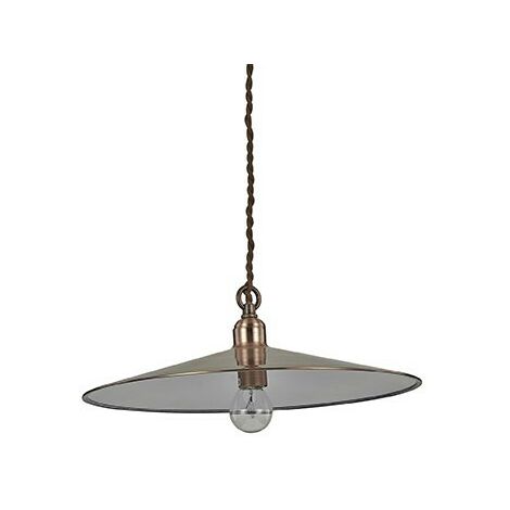 Ideal Lux Cantina - Luminaire suspendu à 1 ampoule, grand dôme, cuivre, E27