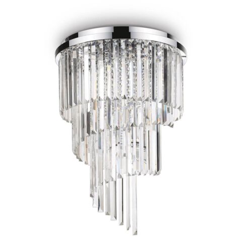 Ideal Lux Carlton - 12 Licht Deckenleuchte Kronleuchter Chrom, E14