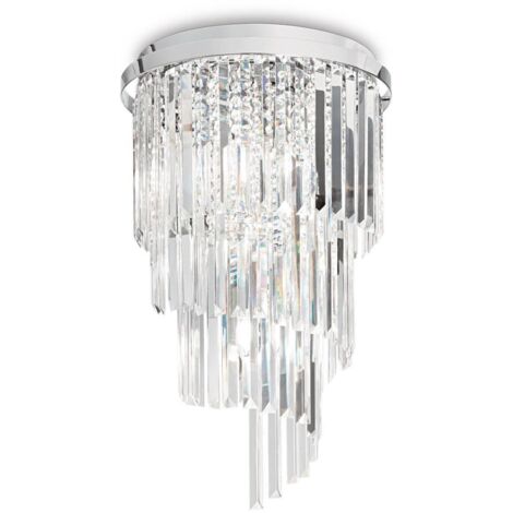 Ideal Lux Carlton - 8 Licht Deckenleuchte Kronleuchter Chrom, E14