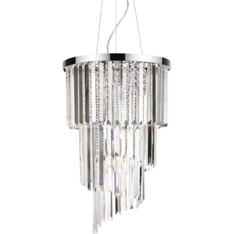 Ideal Lux Carlton - 8 Lichtdeckenanhänger Chrom, E14