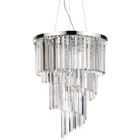 Ideal Lux Carlton - Suspension à 12 ampoules, chrome, E14