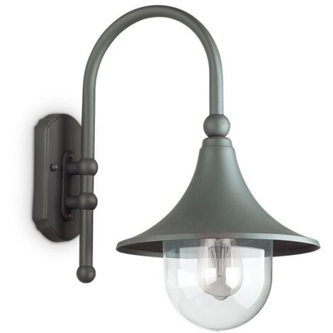 Ideal Lux CIMA - Lanterne murale extérieure en dôme 1 lumière anthracite IP43, E27