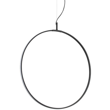 Ideal Lux CIRCUS 60 cm integrierte LED-Pendel-Deckenleuchte Schwarz, 3000 K