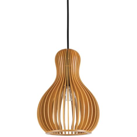 Ideal Lux Citrus - 1 Licht Decke Anhänger Holz, E27
