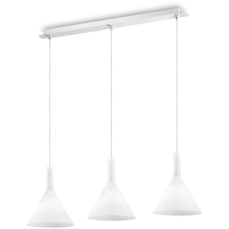 Ideal Lux Cocktail - 3 Licht hängende Deckenpendelleuchte Weiß, E14