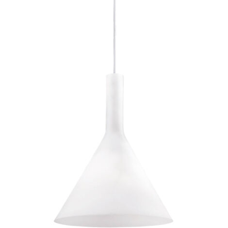 Ideal Lux Cocktail - Luminaire suspendu à 1 ampoule, petit dôme, blanc, E14
