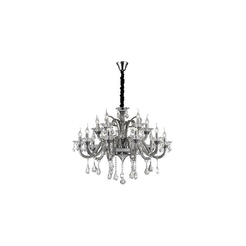 Ideal Lux Lighting - Ideal Lux Colossal - 15 Light Chandelier Smokey Finish, E14