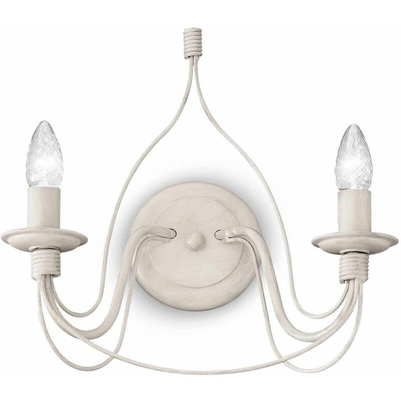 01-ideal Lux - CORTE antique white wall light 2 bulbs