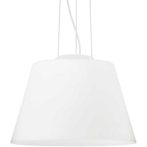 Ideal Lux Cylinder - 1 Light Large Dome Deckenanhänger Weiß, E27