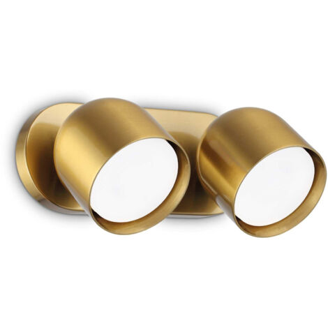 Ideal Lux DODO Spot de plafond double à 2 lumières en laiton