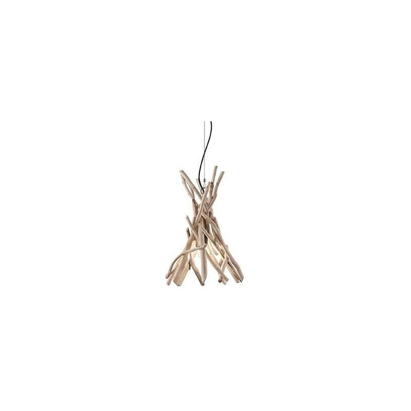 Ideal Lux Driftwood - 1 Light Ceiling Pendant Brown, E27