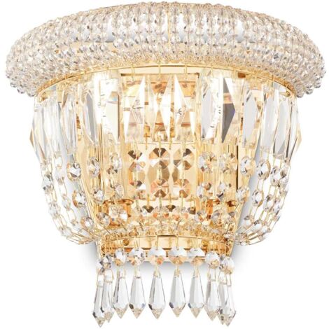 Ideal Lux Dubai - 2 Licht Wandleuchte Messing, E14