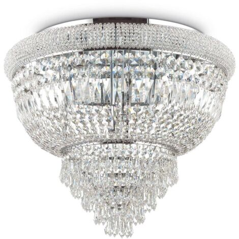 Ideal Lux Dubai - 6 Licht Deckenleuchte Kronleuchter Chrom, E14