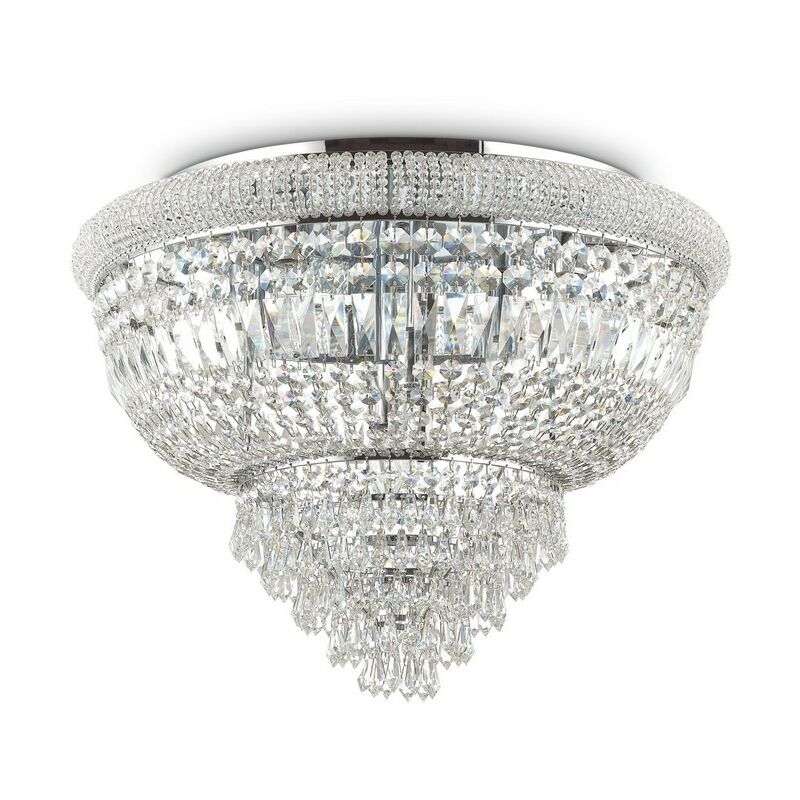 Ideal Lux Lighting - Ideal Lux DUBAI - Indoor 24 Lights Flush Kronleuchter Deckenleuchte Chrom, E14