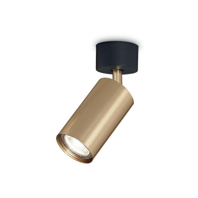Ideal Lux Lighting - Ideal Lux DYNAMITE - Indoor 1 Light Spotlight Ceiling Lamp Brass Satin, GU10