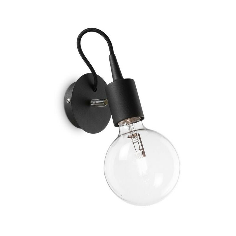 

Ideal Lux Edison - 1 aplique de luz negro, E27