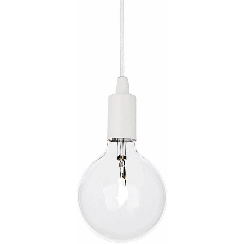 White pendant light EDISON 1 bulb