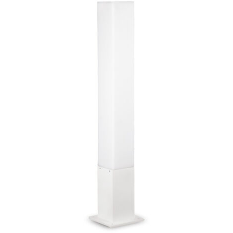 Ideal Lux Edo Outdoor - 1 Lichtquadrat Außenpoller Weiß IP44