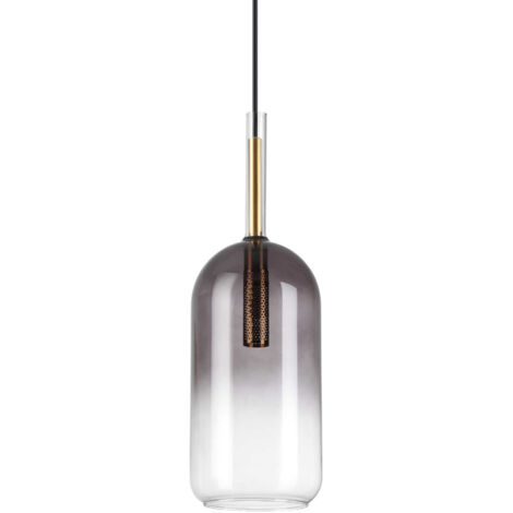 Ideal Lux EMPIRE Plafonnier Suspendu Cylindre Dôme Noir