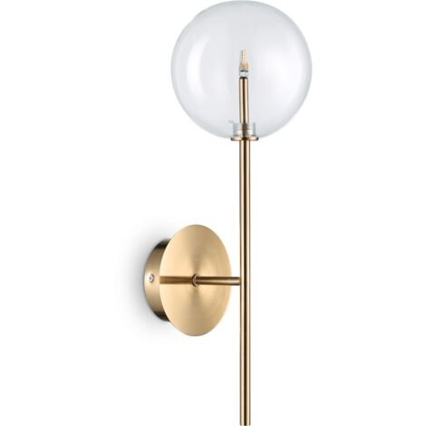 Ideal Lux Equinoxe - 1 Licht Wandleuchte Antik Messing