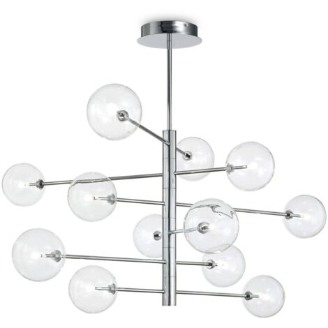 Ideal Lux Equinoxe - 12 Light Multi Arm Deckenpendelleuchte Chrom