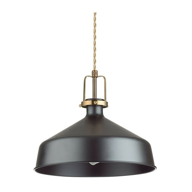 Ideal Lux Lighting - Ideal Lux ERIS-1 - Indoor Dome Ceiling Pendant Lamp 1 Light Black, E27