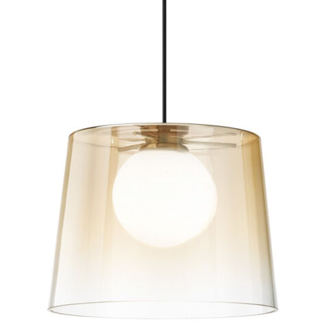 Ideal Lux FADE Dome Pendant Deckenleuchte Glas Amber Shade