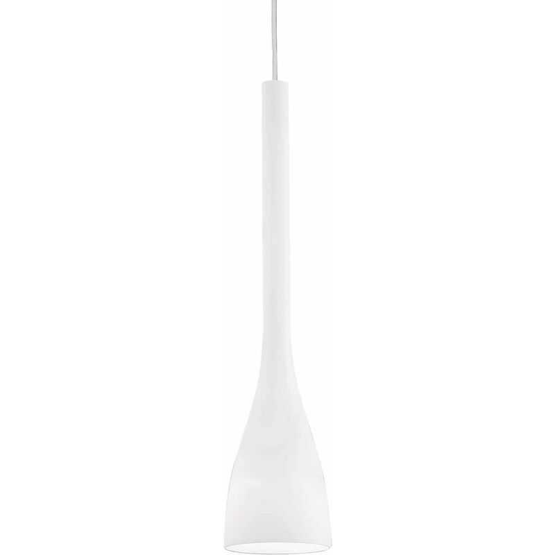 White FLUT pendant lamp 1 bulb Diameter 10 Cm