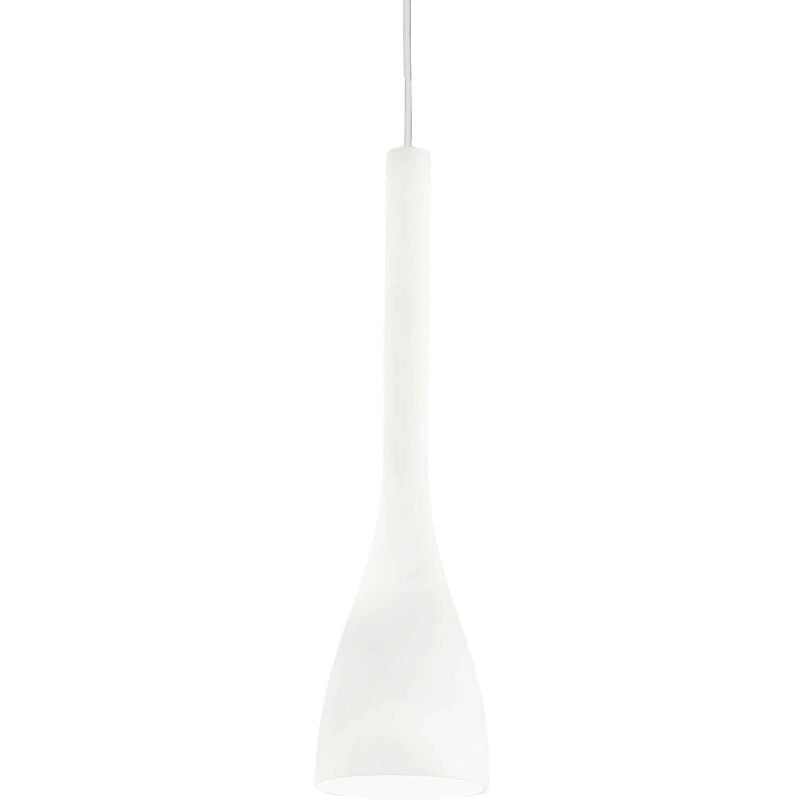 Ideal Lux - Flut - 1 Light Small Ceiling Pendant White, E14