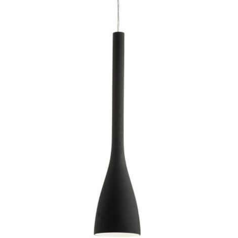 Ideal Lux Flut - Petite suspension à 1 ampoule noire, E14