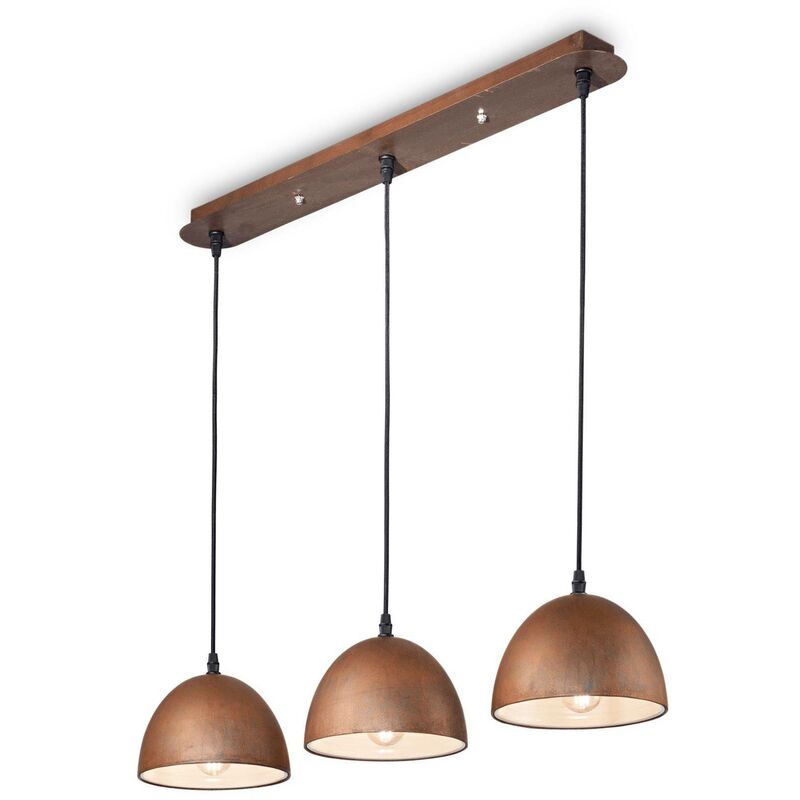 Folk - 3 Light Pendant Bar Light Weathered - Ideal Lux