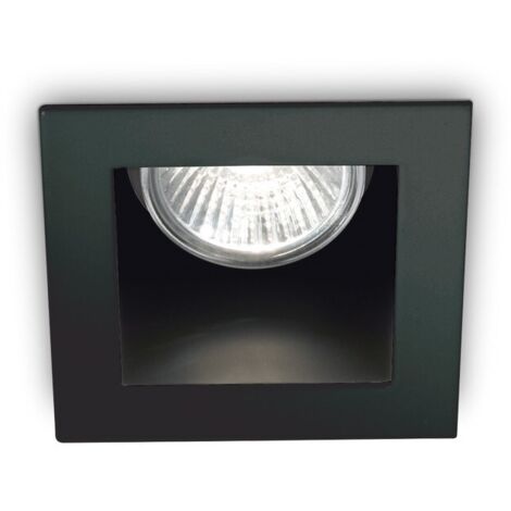 Ideal Lux FUNKY - Downlight encastré carré intérieur 1 lumière noir, GU10