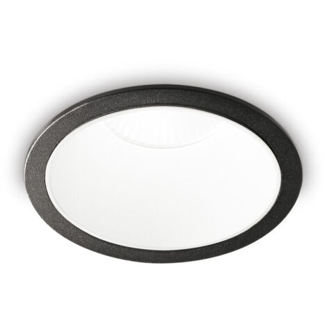 Ideal Lux GAME Downlight Encastré Rond Noir Blanc 3000K
