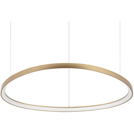 Ideal Lux GEMINI 105 cm integrierte LED-Pendel-Deckenleuchte Messing, 3000 K