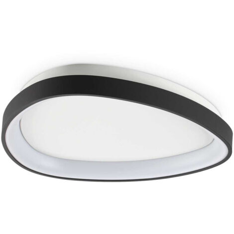 Ideal Lux GEMINI 42 cm integrierte ON-OFF-LED-Halbbündigleuchte, Schwarz, 3000 lm, 3000 K