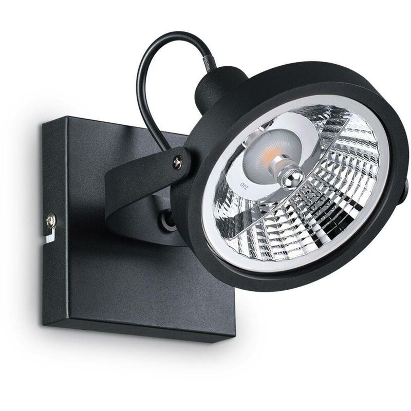 Ideal Lux Lighting - Ideal Lux Glim - 1 Light Ceiling Light Black