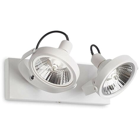 Ideal Lux Glim - 2 Licht Deckenleuchte Weiß