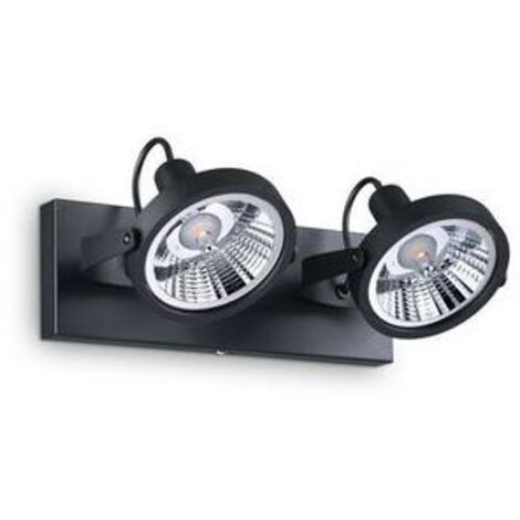 Ideal Lux Glim - Plafonnier à 2 ampoules noir