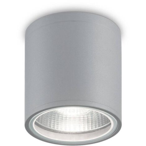 Ideal Lux Gun - Downlight à 1 lumière ronde en surface gris IP44