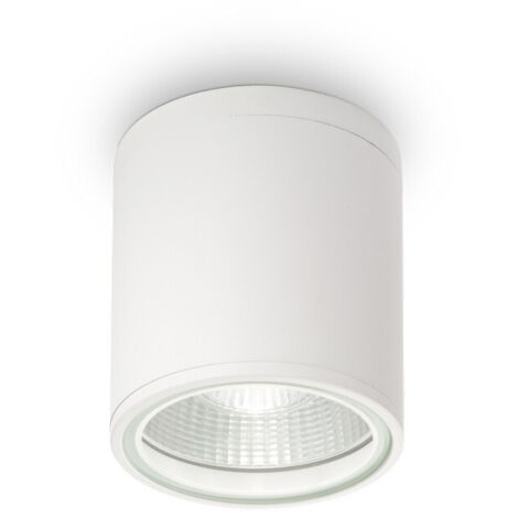 Ideal Lux Gun - Plafonniers extérieurs à 1 lumière, blanc, chrome poli IP44, GU10